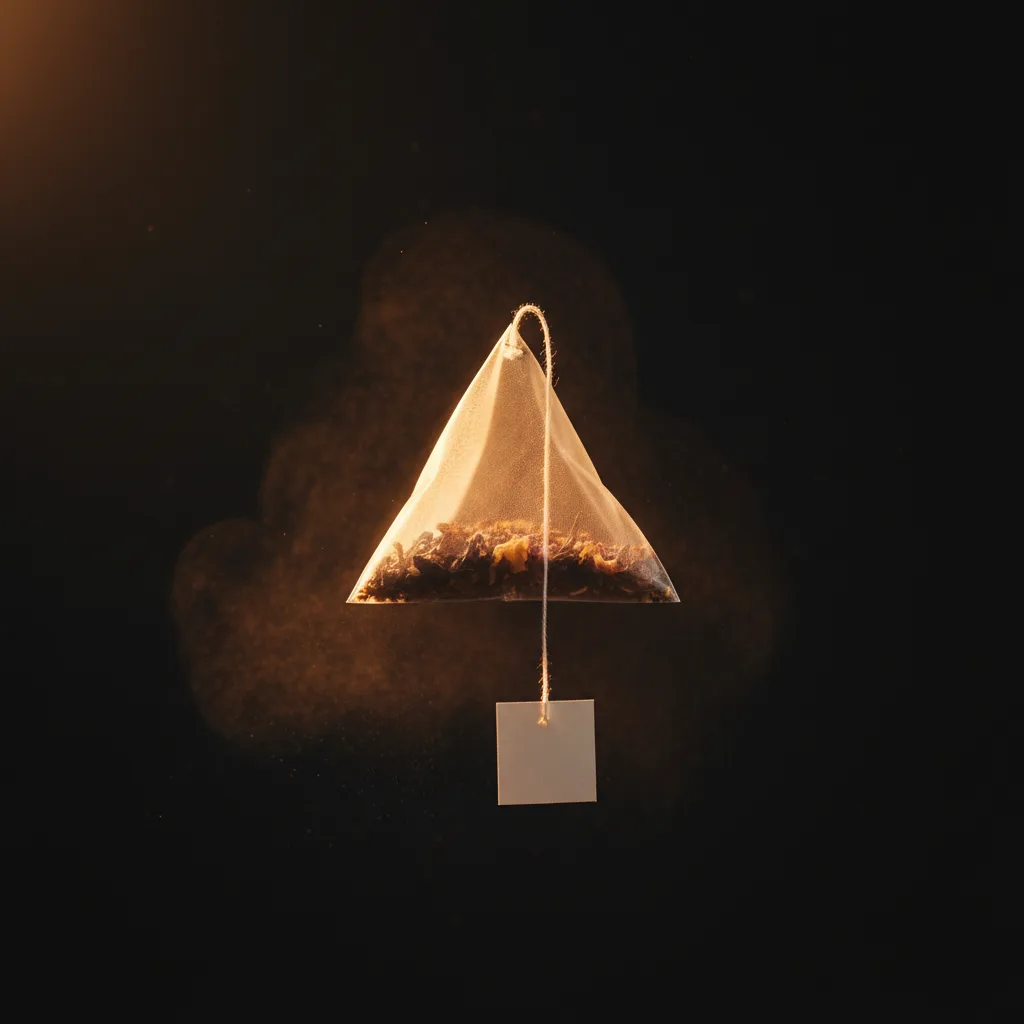 A NigTea pyramid tea bag